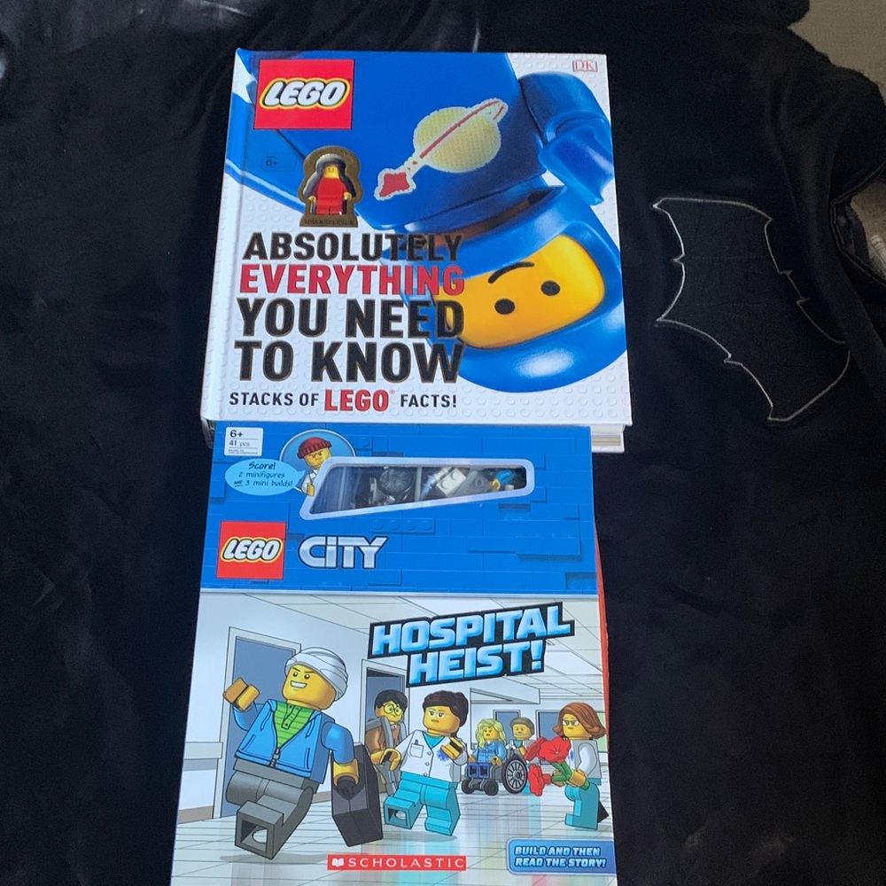 LEGO Fact and Adventure Book Set Lot of 2 with Mini figures Hospital Heist